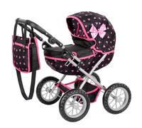 Kinderplay poussette landau pour poupée, pliable avec poignée réglable et sac inclus (KP0262R)