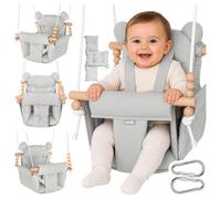 Kinderschaukel Kubełkowa Baumwolle mit Kissen und Gurten 12-36m 60kg