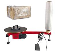 Kindevieft Banderoleuse de Cartons, Distributrice de Film étirable, Banderoleuse électrique pour Palettes de 20 à 70 cm, Banderoleuse Rétractable avec Pédale de Commande,No Film
