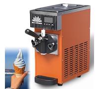 Kindevieft Machine à Glace, Machine à Glace à l'italienne de comptoir Professionnelle, écran LCD pour Restaurants et pâtisseries. Orange-220V