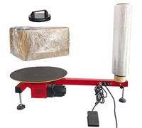 Kindevieft Machine d'emballage électrique pour Film étirable, pour Cartons, Robuste, pour Film étirable de 20 à 70 cm, avec Pédale de Commande,No Film