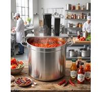 Kindevieft Mélangeur Automatique Industriel en Acier Inoxydable avec racleur, pour sauces pimentées, Boissons et confitures. 60L