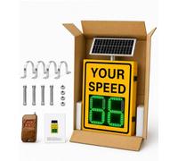 Kindevieft Panneau de signalisation Radar avec Affichage de la Vitesse Yellow-customsizes