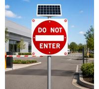 Kindevieft Panneau Solaire « Sens Interdit » 24in（60cm）
