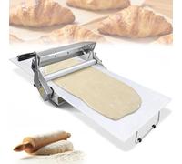 Kindevieft Planche à pâtisserie et Rouleau à Fondant, Manuel, 30,5 cm de Large, épaisseur réglable jusqu'à 0-25 mm, pour la Fabrication de pâte feuilletée, laminoir à pâte à Croissants TypeB
