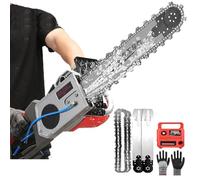 Kindevieft Tronçonneuse à Béton, Équipement de Découpe de Béton Industriel avec Pompe à Eau, 2 Chaînes et 2 Guides-Chaînes pour Granit, Béton et Pierre Depth48cm