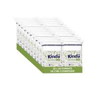 Kindii Bamboo - 90% coton, 10% viscose de bambou - grands coussinets carrés pour les peaux sensibles - remplace les lingettes humides - doux - bords souples - pas d'effilochage - 20 x 60 pièces