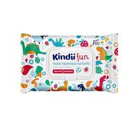 Kindii Fun Papier Hygiénique Humidifié Rinçable pour Enfants - (60 Pièces) Papier Hygiénique Humidifié - Combiné avec lingette humide, rafraîchit zone intime, camomille, aloe vera - 60 Pièces