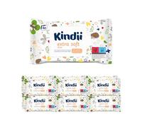 Kindii Lingettes Humides pour Bébés et Enfants Extra Soft Aloe - (12x60 Pièces) Lingettes Humides - Protectives, hydratantes, régénératrices, pH neutre - 720 Pièces