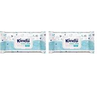 Kindii Lingettes Humides pour Bébés Pure Water 99% - Composition 99% à Base d'Eau - Allantoïne - Non Parfumée - Testée Dermatologiquement - Pour Peaux Sensibles - 60 pcs (Lot de 2)