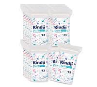 Kindii Tampons Carrés pour Bébé - 20x60 Pièces - 100% Coton, Grands Carrés pour Peau Sensible, Doux, Bords Souples, Sans Effilochage - 1,200 Pièces