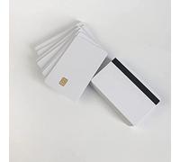 Kindkeyfob SLE4442 Lot de 200 cartes à puce avec 2 pistes Hico à bande magnétique 2 en 1 vierge PVC IC Smart Card