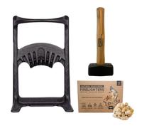 Kindling Cracker King - Fendeur De Buche Manuel avec Masse, Housse & Allume-Feux | Kit Complet pour Fendre Le Bois | Outils De Fendage pour Camping, Cheminée, Brasero, Four À Pizza & Barbecue