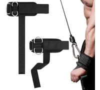 KINDLUME 2 Pièces Sangle De Tirage Musculation, Sangle Musculation Poignet, Bande Poignet Musculation, Double Anneau d, Prise Antidérapante Avec Coussinet, pour Tractions, Entraînement Force