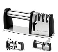 KINDLUME Aiguiseur Couteaux Professionnel, Aiguiseur de Couteau, Aiguiseur Ciseaux, Aiguiseur Couteau, 4 en 1 Affûtage Rapide et Précise, pour Couteaux de Cuisine, Domestiques, Ciseaux