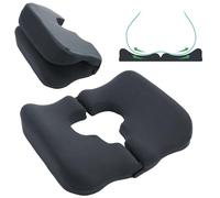 KINDLUME Coussin Hémorroïdes, Coussin Coccyx, Coussin en Mousse Mémoire, Coussin Donut à Ouverture Centrale, Pliant et Confortable, pour Chaise de Bureau, Siège Auto et Confort Quotidien