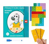 KINDLUME Fractions à Manipuler Aimantées, Puzzle Fraction Magnétique avec Ardoise Effaçable, Jeux Mathématiques Éducatifs Montessori, Livre Magnétique pour Enfants 5 6 7 8 9 Ans (Cadeau)