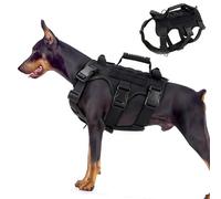 KINDLUME Harnais Chien Anti Traction, Harnais pour Gros Chien, Harnais Sécurité Chien, Sécurité Anti-Évasion avec 3 Poignées, Veste Confortable et Résistante, pour Dressage, Randonnée, Promenade
