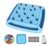 KINDLUME Jeu Échec Magnétique, Jeu de Société Magnétique, Jeu Aimant, Jeux Aimants Magnetique, avec Aimants et Alvéoles Incurvées, pour Soirées Familiales, Voyages, Stimulation Cognitive (Bleu)