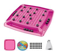 KINDLUME Jeu Échec Magnétique, Jeu de Société Magnétique, Jeu Aimant, Jeux Aimants Magnetique, avec Aimants et Alvéoles Incurvées, pour Soirées Familiales, Voyages, Stimulation Cognitive (Rose)