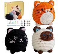 KINDLUME Kit Crochet, Kit Crochet Debutant Complet, Crochet Tricot, Kit de Crochet, Incluant Tout Le Nécessaire pour Réaliser Des Animaux Mignons, pour La Détente Manuelle, Les Cadeaux Uniques