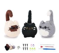 KINDLUME Kit Crochet, Kit Crochet Debutant Complet, Crochet Tricot, Kit de Crochet, Incluant Tout Le Nécessaire pour Réaliser Des Animaux Mignons, pour La Détente Manuelle, Les Cadeaux Uniques