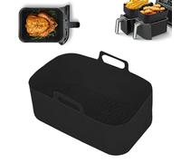 KINDLUME Moule pour Air Fryer en Silicone, Accessoires Air Fryer Réutilisables et Sécurité Alimentaire, Plateaux de Cuisson Multifonctionnels pour Griller Viandes, Légumes