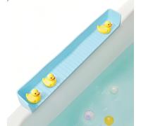 KINDLUME Protection Anti-Éclaboussures De Baignoire pour Enfants, Protection Anti-Éclaboussures En Silicone Plus Longue Pour Baignoire, Support De Jouets pour Salle De Bain, Empêche Les Déversements