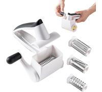 Kindlume Rapeuse à Fromage Professionnelle, Moulinette Manuelle Et Moulin à Fromage Avec 3 Râpes Tambour Inox Interchangeables, Lave-Vaisselle, pour Parmesan, Cheddar, Cuisine Indispensable