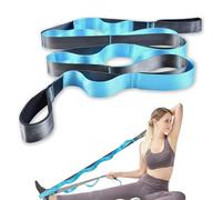 KINDLUME Sangle Yoga, Bande Elastique Fitness Avec 10 Boucles, Sangle d'Étirement Réglable, Accessoire Pilates, pour Yoga Et Pilates, Fitness à Domicile, Stretching, Élastique Pilates