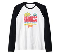 Kindness Free and Always in Season Be a Good Human Retro Manche Raglan
