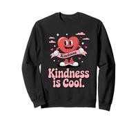 Kindness is Cool Heart Cartoon avec baskets et motif Love Sweatshirt