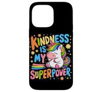 Kindness is My Superpower Be Kind Licorne Anti-Intimidation pour Enfants Coque pour iPhone 14 Pro Max