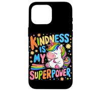 Kindness is My Superpower Be Kind Licorne Anti-Intimidation pour Enfants Coque pour iPhone 16 Pro Max