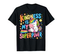 Kindness is My Superpower Be Kind Licorne Anti-Intimidation pour Enfants T-Shirt