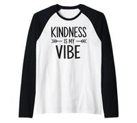 Kindness is My Vibe Minimal Typographie Manche Raglan