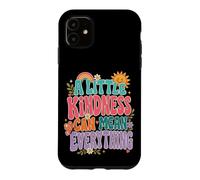 Kindness Mean Everything Groovy Positivity Citation Coque pour iPhone 11