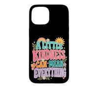 Kindness Mean Everything Groovy Positivity Citation Coque pour iPhone 15