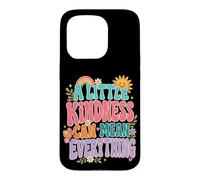 Kindness Mean Everything Groovy Positivity Citation Coque pour iPhone 15 Pro