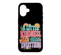 Kindness Mean Everything Groovy Positivity Citation Coque pour iPhone 16