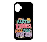 Kindness Mean Everything Groovy Positivity Citation Coque pour iPhone 16 Plus