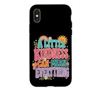 Kindness Mean Everything Groovy Positivity Citation Coque pour iPhone X/XS