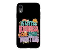 Kindness Mean Everything Groovy Positivity Citation Coque pour iPhone XR