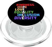 Kindness Peace Equality Inclusion Diversity Human Droits PopSockets PopGrip pour MagSafe