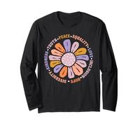 Kindness Peace Equality Love Hope Diversity Floral Sunflower Manche Longue