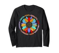 Kindness Peace Equality Love Hope Diversity Floral Sunflower Manche Longue