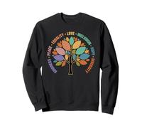 Kindness Peace Equality Love Inclusion Hope Diversity Retro Sweatshirt