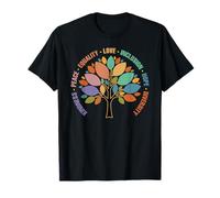 Kindness Peace Equality Love Inclusion Hope Diversity Retro T-Shirt