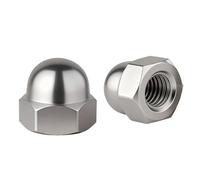 KINDOYO 5 Pièces Dôme Ecrou Borgne - Hexagonal Écrous Borgnes en Acier Inoxydable A2 Cache ecrou pour Vis Boulons Filetés & Tiges Filetées Cache-écrous M12 (12mm)