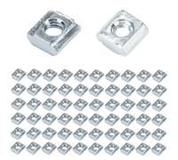 KINDPMA 60 Pièces M4 Écrous à Fente Écrou à Rainure en T Acier Carbone Écrou Coulissant pour Rail à Rainure en T pour Fente D'extrusion de Profilé en Aluminium Série 20